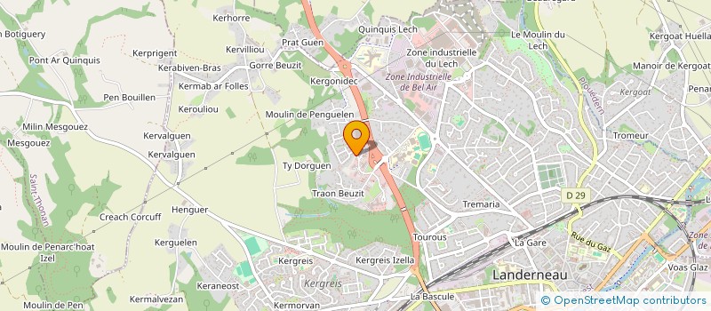 localisation de l'entreprise MONSIEUR LAURENT LAURENT KERYELL à LANDERNEAU