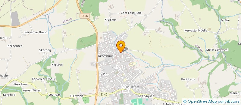 localisation de l'entreprise MONSIEUR LAURENT LAVEDER  PLUGUFFAN