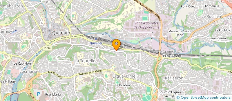 localisation de l'entreprise MONSIEUR LAURENT LE BEC  QUIMPER