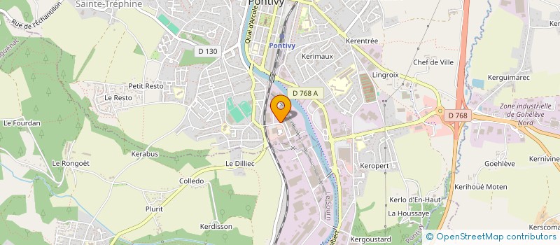 localisation de l'entreprise MONSIEUR LAURENT LE BELLEGO  PONTIVY