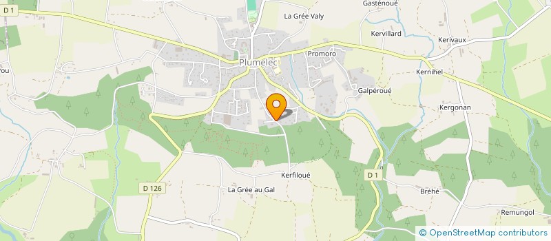 localisation de l'entreprise MONSIEUR LAURENT LE BORGNE  PLUMELEC