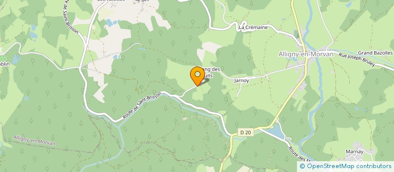 localisation de l'entreprise MONSIEUR LAURENT LE BRAS  ALLIGNY-EN-MORVAN