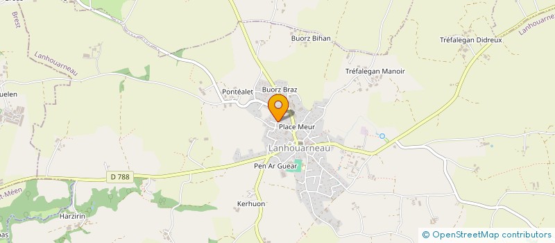 localisation de l'entreprise MONSIEUR LAURENT LE BRIAND  LANHOUARNEAU