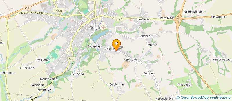 localisation de l'entreprise MONSIEUR LAURENT LE COZ  GOURIN