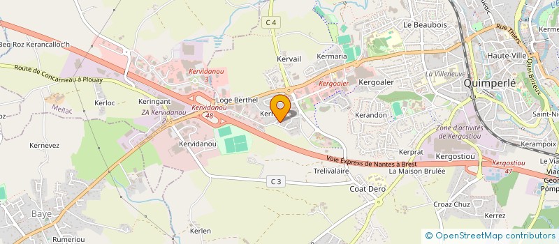 localisation de l'entreprise MONSIEUR LAURENT LE GAREC à QUIMPERLE