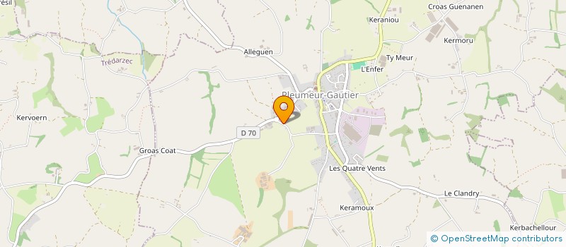 localisation de l'entreprise MONSIEUR LAURENT LE GUILLOUX  PLEUMEUR-GAUTIER