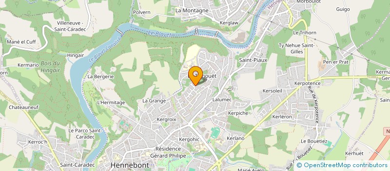 localisation de l'entreprise MONSIEUR LAURENT LE MEUR  HENNEBONT