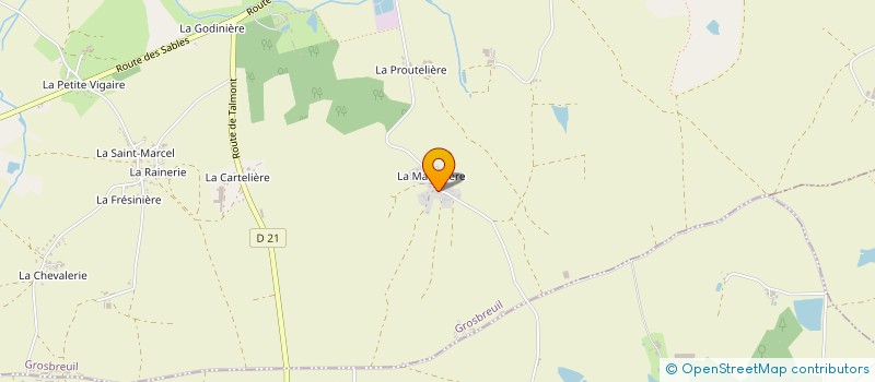 localisation de l'entreprise MONSIEUR LAURENT LEBOEUF  GROSBREUIL