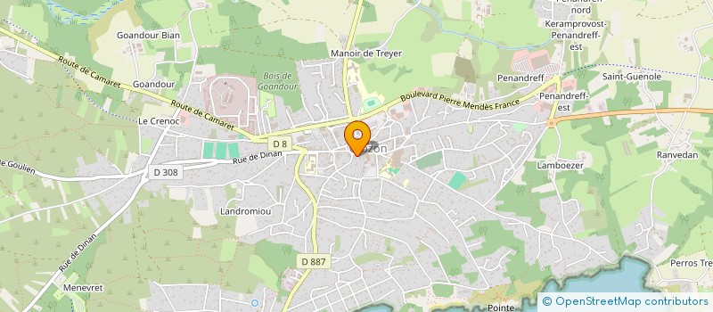 localisation de l'entreprise MONSIEUR LAURENT LEFEBVRE  CROZON