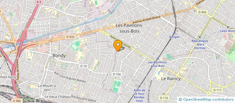 localisation de l'entreprise MONSIEUR LAURENT LEGER  LES PAVILLONS-SOUS-BOIS