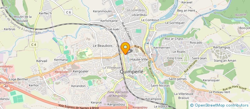 localisation de l'entreprise MONSIEUR LAURENT LELY  QUIMPERLE