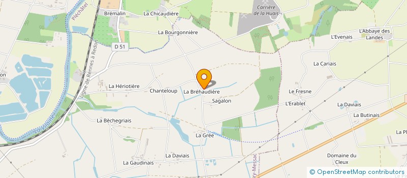 localisation de l'entreprise MONSIEUR LAURENT LEMAU  GUIPRY-MESSAC