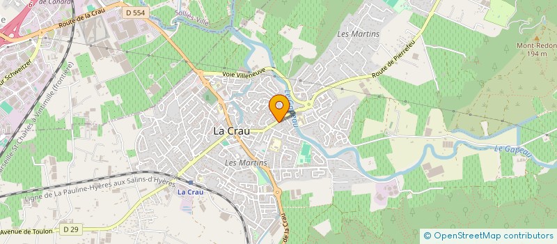 localisation de l'entreprise MONSIEUR LAURENT LEONARD  LA CRAU