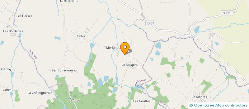 localisation de l'entreprise MONSIEUR LAURENT LEPREUX à SAULGOND