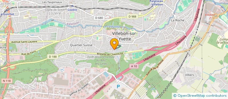 localisation de l'entreprise MONSIEUR LAURENT LESAGE  VILLEBON-SUR-YVETTE