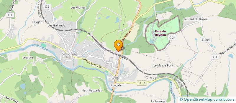 localisation de l'entreprise MONSIEUR LAURENT LESPORT  SOLIGNAC