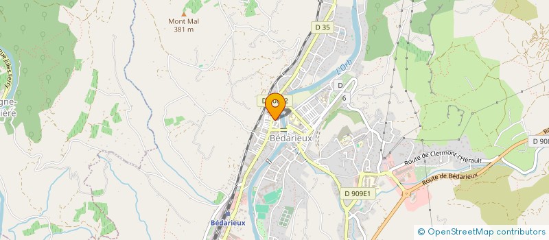 localisation de l'entreprise MONSIEUR LAURENT LETOMBE  BEDARIEUX