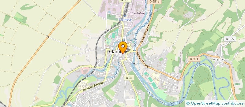localisation de l'entreprise MONSIEUR LAURENT LEVEQUE à CLAMECY