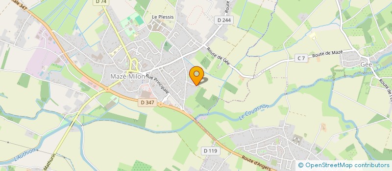 localisation de l'entreprise MONSIEUR LAURENT LHUMEAU  MAZE-MILON