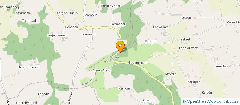 localisation de l'entreprise MONSIEUR LAURENT LIEVRE  GOUEZEC