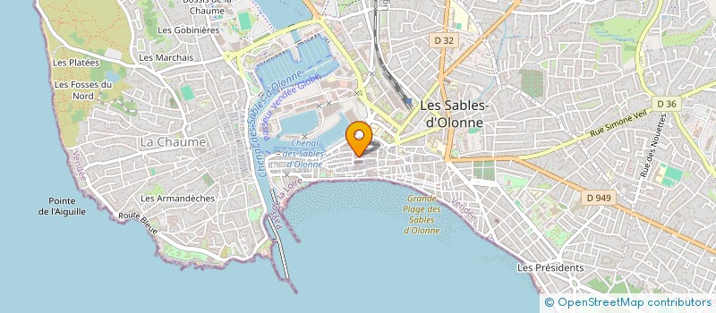 localisation de l'entreprise MONSIEUR LAURENT LUCAS  LES SABLES-D'OLONNE