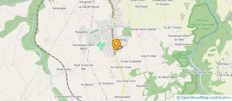 localisation de l'entreprise MONSIEUR LAURENT MAILLEY  TREDARZEC