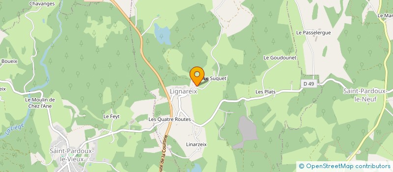 localisation de l'entreprise MONSIEUR LAURENT MAISONIAL  LIGNAREIX