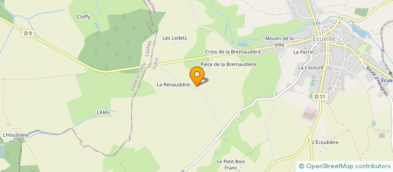 localisation de l'entreprise MONSIEUR LAURENT MARC REBILLARD à ECUEILLE