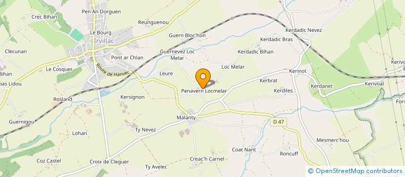 localisation de l'entreprise MONSIEUR LAURENT MARHIC à IRVILLAC