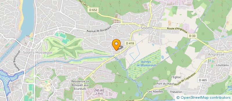 localisation de l'entreprise MONSIEUR LAURENT MARIN  SOORTS-HOSSEGOR