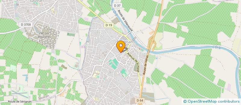 localisation de l'entreprise MONSIEUR LAURENT MARRE  SERIGNAN