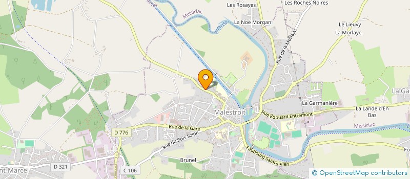 localisation de l'entreprise MONSIEUR LAURENT MARTEL  MALESTROIT