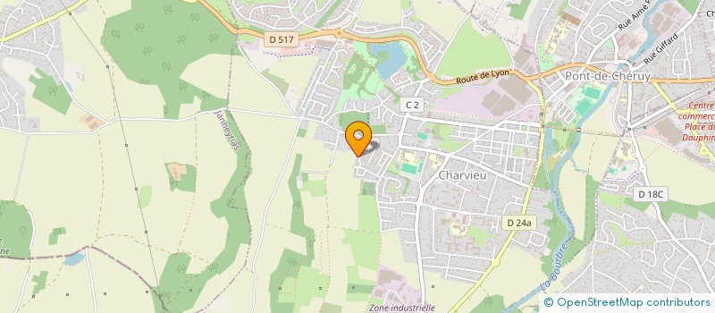 localisation de l'entreprise MONSIEUR LAURENT MARTIN  CHARVIEU-CHAVAGNEUX