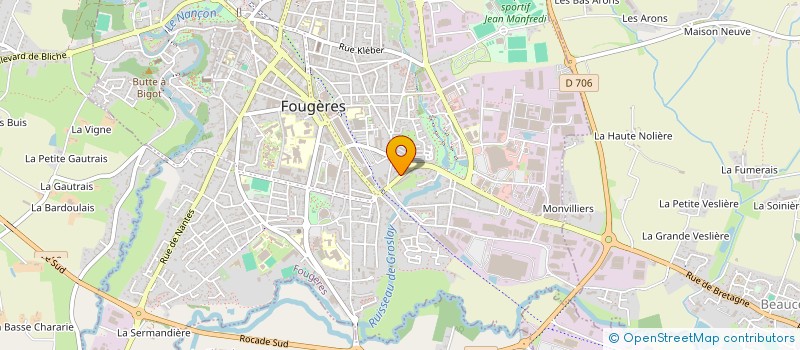 localisation de l'entreprise MONSIEUR LAURENT MARTIN  FOUGERES