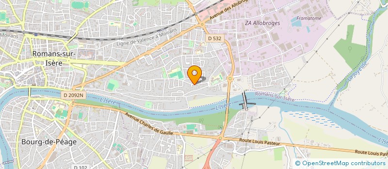 localisation de l'entreprise MONSIEUR LAURENT MARTIN  ROMANS-SUR-ISERE