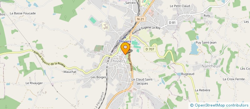 localisation de l'entreprise MONSIEUR LAURENT MARTINET  THIVIERS