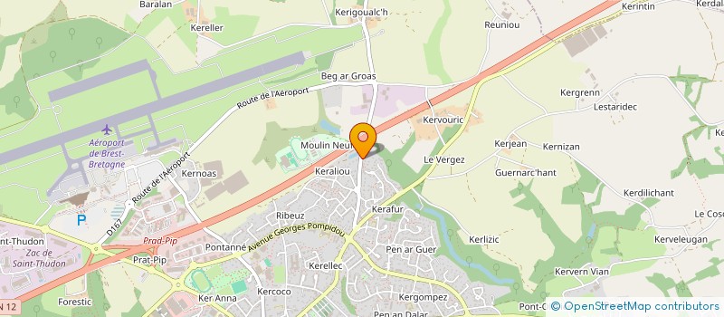 localisation de l'entreprise MONSIEUR LAURENT MATHIEU  GUIPAVAS