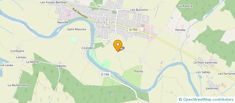 localisation de l'entreprise MONSIEUR LAURENT MEGESSIER  YZEURES-SUR-CREUSE