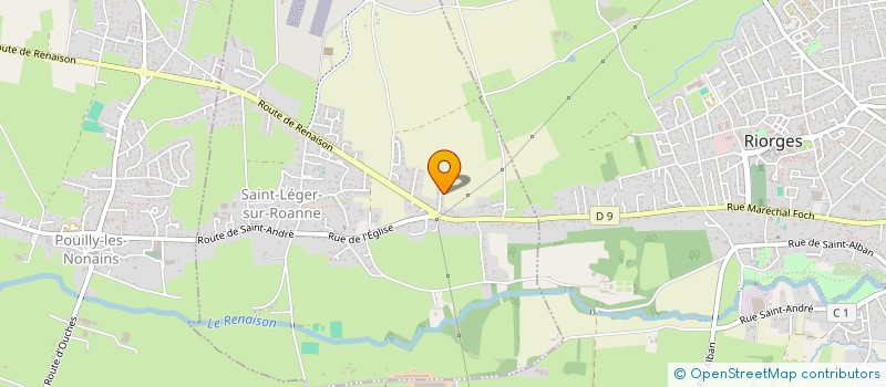 localisation de l'entreprise MONSIEUR LAURENT MELLARD  SAINT-LEGER-SUR-ROANNE