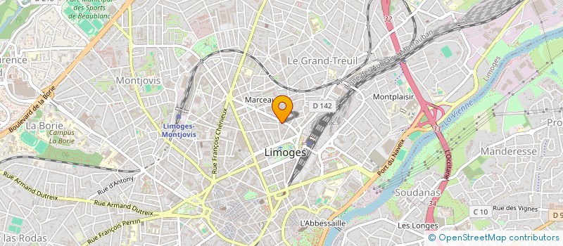localisation de l'entreprise MONSIEUR LAURENT MERIGUET à LIMOGES