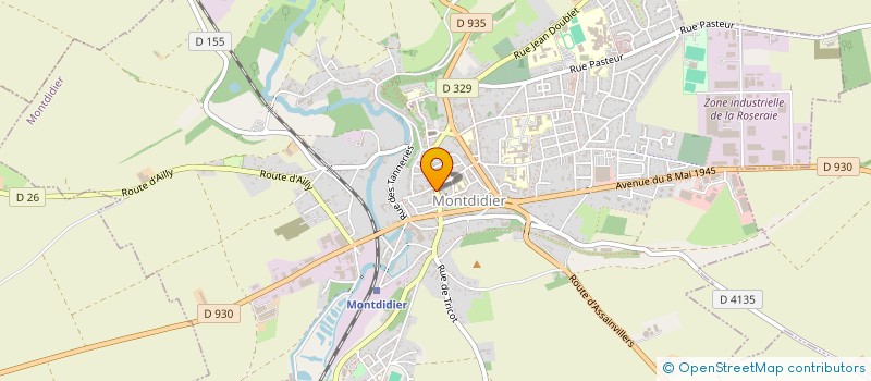 localisation de l'entreprise MONSIEUR LAURENT MERLIN à MONTDIDIER
