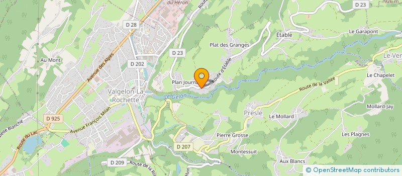 localisation de l'entreprise MONSIEUR LAURENT MEUGNIER à VALGELON-LA ROCHETTE