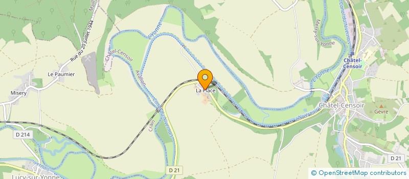 localisation de l'entreprise MONSIEUR LAURENT MILLOT  CHATEL-CENSOIR