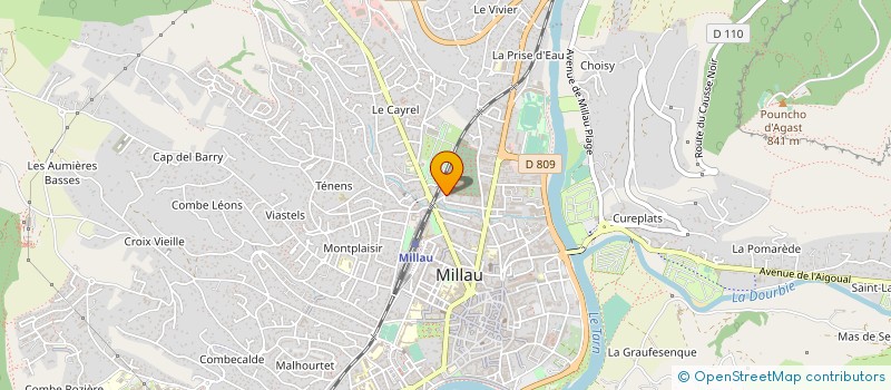 localisation de l'entreprise MONSIEUR LAURENT MIQUEL à MILLAU