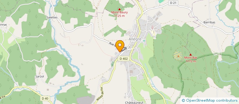 localisation de l'entreprise MONSIEUR LAURENT MIRMAND  ALLEGRE