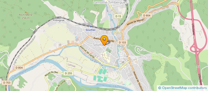 localisation de l'entreprise MONSIEUR LAURENT MODESTE  SOUILLAC