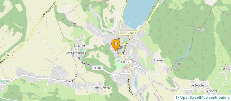 localisation de l'entreprise MONSIEUR LAURENT MONNET  CHARAVINES