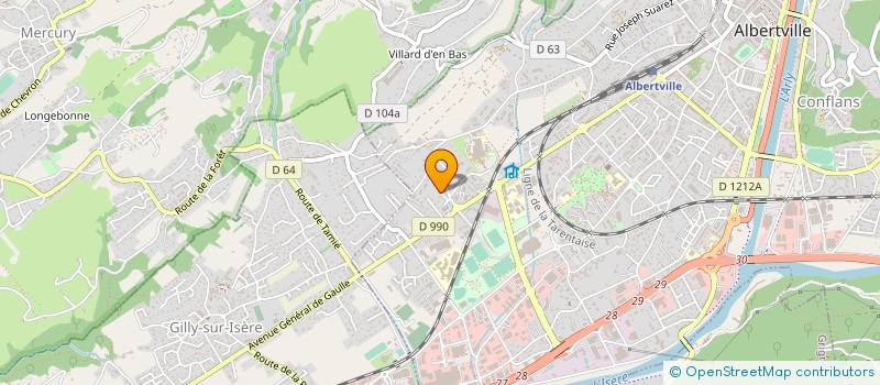 localisation de l'entreprise MONSIEUR LAURENT MONTVIGNIER MONNET  ALBERTVILLE