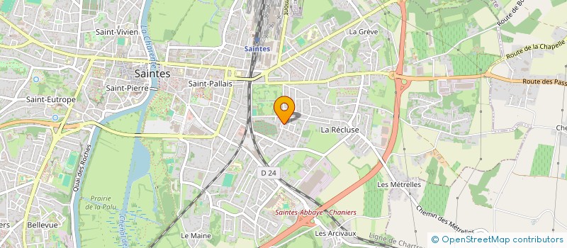 localisation de l'entreprise MONSIEUR LAURENT MORAUD  SAINTES