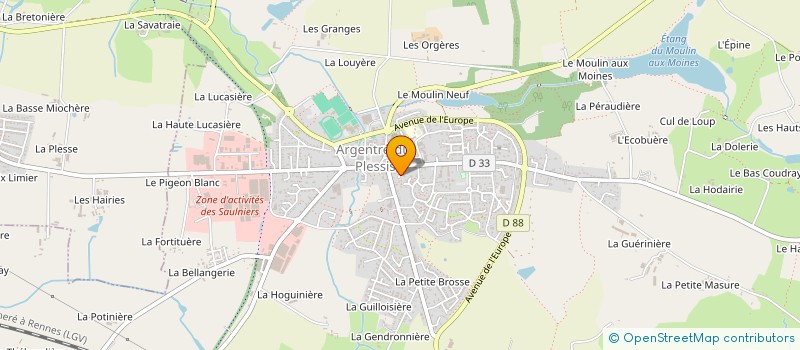 localisation de l'entreprise MONSIEUR LAURENT MORLIER  ARGENTRE-DU-PLESSIS